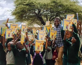 Maasai children after receiving their bibles