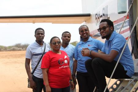 Maternity Africa and Same hospital teams at Lesirwai airstrip