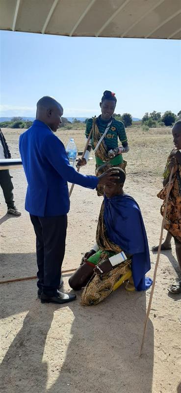 Baptisms at an airstrip