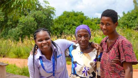 Annet Nabbanja (L), Rozalia Masanja (C) and Cecilia Sylvanus (R)